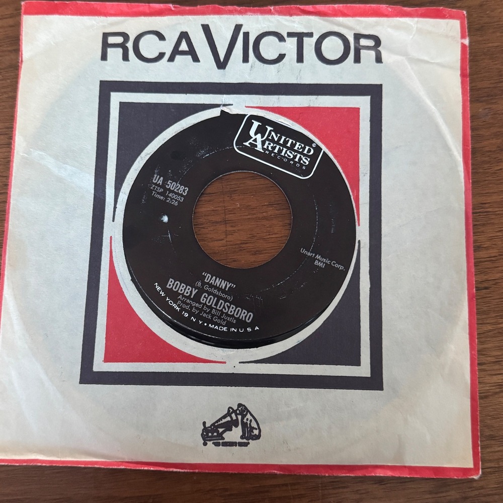 Bobby Goldsboro Honey / Danny 45 RPM Vinyl Single United Artists UA 50283 1968